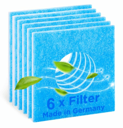 6x Filter geeignet für LIMODOR Lüfter Limot Lüftungsgeräte LF/ELF und F/C, F-LF/5 00010 LIG Ersatzfilter Staubfilter Luftfilter Limodor-Filter 6 X Filter Blau/Weiß 22.6L x 22.6B x 1.9D cm Angebot bei HelloDeals