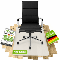 Bodenschutzmatte für Bürostühle – transparente Schreibtischstuhl-Unterlage für Laminat, Parkett & Fliesen – rutschfest, geräuschdämmend, ideal fürs Homeoffice (90 x 120 cm) Angebot bei HelloDeals
