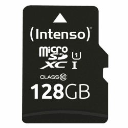 Intenso Premium microSDXC 128GB Class 10 UHS-I Speicherkarte inkl. SD-Adapter (bis zu 90 MB/s), schwarz Angebot bei HelloDeals