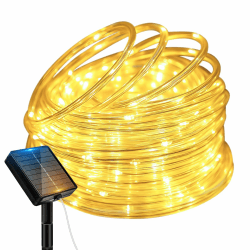btfarm Solar Lichterschlauch Outdoor, 10M 100 LED Lichterkette Solar Außen Wetterfest IP65 Wasserdicht, 8 Modes Lichtschlauch Aussen für Garten Terrasse Zaun Hof Party Weihnachten Deko, Warmweiß Solar 1 Stück-10M Angebot bei HelloDeals