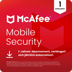 McAfee Mobile Security | 12 Monate|Sicherheits-App für Mobilgeräte | Digitaler download Digital Download 12 Monate 1 Gerät Angebot bei HelloDeals