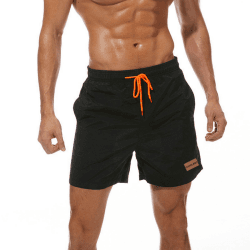 Ougelebo Badehose Herren mit Reißverschlusstasche Badeshorts Schnelltrocknend 3XL Schwarz Angebot bei HelloDeals