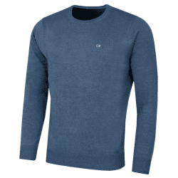 Calvin Klein Herren 2026 Golfpullover Rundhals Weich Leicht Atmungsaktiv L Denim Marl Angebot bei HelloDeals