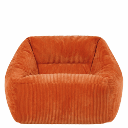 Icon Natalia Sitzsack Sessel für Erwachsene, Orange, Flauschiger Cord Stoff, Riesen Sitzsack Cord mit Füllung, Bean Bag Chair, Bequemer Sessel Wohnzimmer, Lounge, Schlafzimmer, Büro Orange Riesen Sitzsack-Sessel Angebot bei HelloDeals