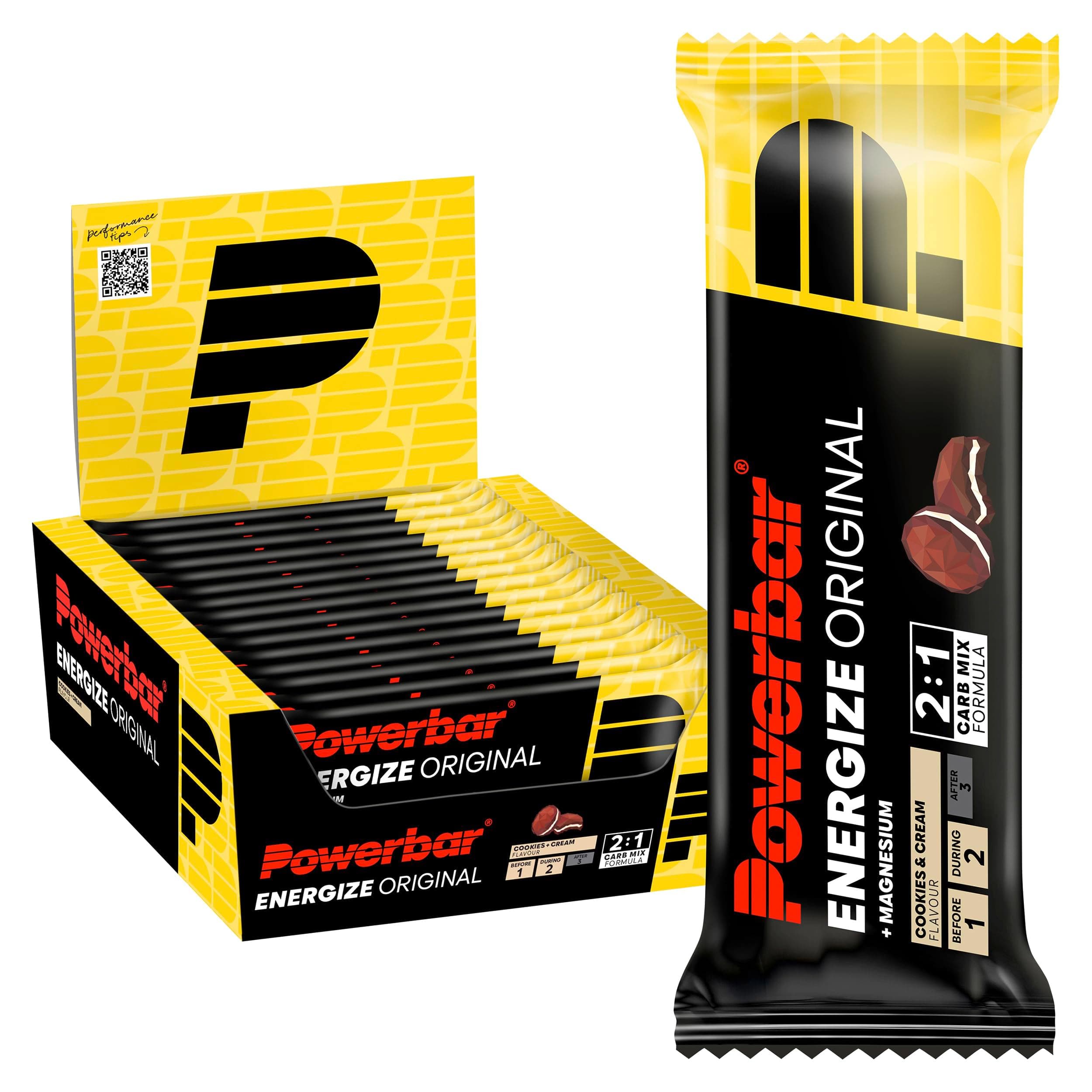 Powerbar - Energize Original - Cookies,Cream - 15x55g - High Carb Energieriegel - Magnesium,Natrium Cookies & Cream Angebot bei HelloDeals