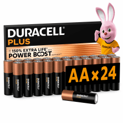 DURACELL Plus AA-Batterien (24er-Pack) – Alkaline-Batterien 1,5 V Größe AA 24 Stück Angebot bei HelloDeals