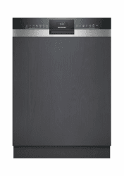 Siemens SN53ES27AE iQ300, Smarter Teilintegrierter Geschirrspüler 60 cm, Made in Germany, Besteckkorb, varioSpeed, automatische Türöffnung, hohe Hygieneleistung, Automatikprogramme, Gebürsteter Stahl EEK A EEK A Besteckkorb Angebot bei HelloDeals