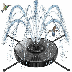 SZMP 3.5W Solar Springbrunnen für Außen mit Rotierende Stange, 2026 Upgrade Glas Solar Teichpumpe, Verstellbare Wasserhöhe, Solarbrunnen mit 8 Effekte Solar Schwimmender Solarpumpe für Garten, Teich Schwarz Angebot bei HelloDeals