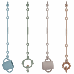 Cup Catcher, Sicherheitsgurte Für Spielzeug, Lebensmittelqualität Silikon Trinkbecher Halteriemen Für Kinderwagen Hochstuhl Autositz Fechten, BPA-frei, 4er-Pack Ether+sage+sand+linght Grey-4pack Angebot bei HelloDeals