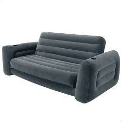 Intex Aufblasbares Sofa mit Schlaffunktion für 2 Personen Max. 200kg (127x231x66 cm) Couchsofa aufblasbar mit Getränkehalterung (66552NP) Single Angebot bei HelloDeals