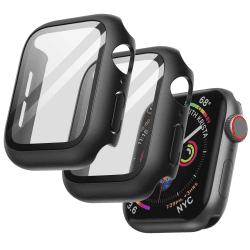 JETech Hülle mit Displayschutz für Apple Watch SE 3/2/1 (2025/2022/2020) / Series 6 5 4 44mm, Gesamt Schutzhülle, Eingebaut Gehärtetes Glas Schutzfolie Hoch Empfindlichkeit, 2 Stück (Schwarz) Apple Watch SE 3/2/1 / Series 6 5 4 44mm Schwarz Angebot bei HelloDeals