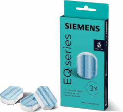 Siemens Entkalkungstabletten, 3 Stück, passend für alle Kaffeevollautomaten der EQ Reihe und Einbauvollautomaten, für ein langes Maschinenleben, TZ80002A 3 Entkalkertabletten mit herkömmlicher Rezeptur (TZ80002A) Angebot bei HelloDeals