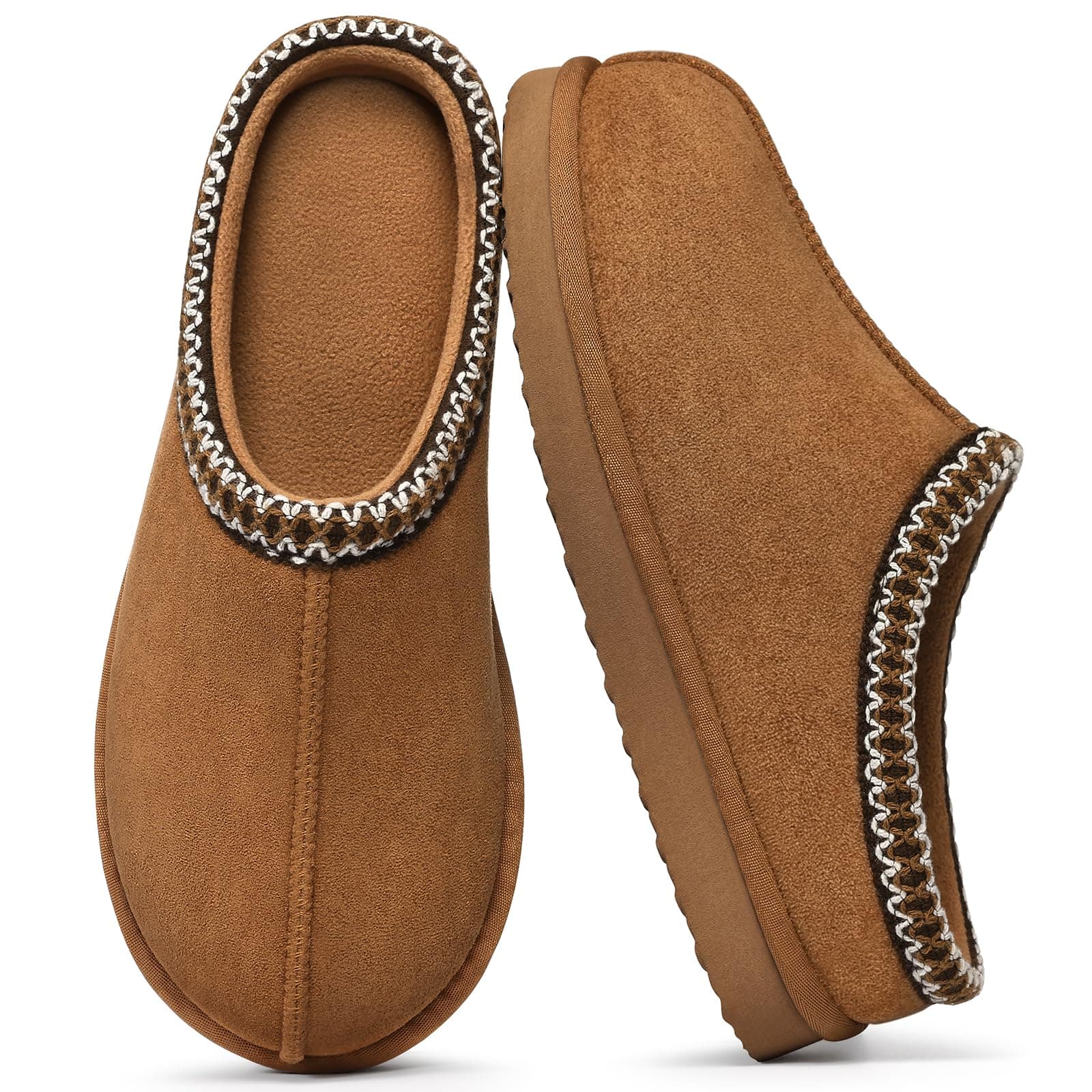 Litfun Memory Foam Hausschuhe für Damen und Herren, kuschelig warme Hausschuhe für drinnen und draußen 39/40 EU Kastanie Angebot bei HelloDeals