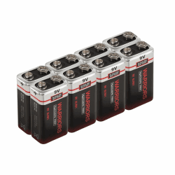 Warriors 8X 9V blockbatterie Batterie 9 Volt blockbatterie blockbatterien 9v alkalisch, Starke Leistung, Lange Lebensdauer, für Rauchmelder, Brandmelder, Alarmsensoren 6lr61 6F22 PP3 MN1604 (8) Angebot bei HelloDeals