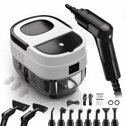Dampfreiniger Handgerät, Dampfreiniger für Zuhause, 3-Stufig Verstellbarer Griff, 1,6 L-Wassertank, Tragbare Steam Cleaner, Dampfreiniger für Alles, Steamer für Auto, Fenster, Küche, Bad, Polster, BBQ Weiß Angebot bei HelloDeals