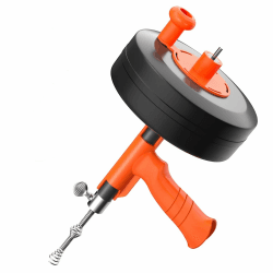 Rohrreinigungsspirale 15M mit Bohraufsatz, flexible Rohrspirale mit Metalltrommel, effektiver Abflussreiniger Angebot bei HelloDeals