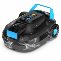 Poolroboter, Kabelloser Poolsauger Akku 5000 mAh, 120 Minuten Reinigungszeit, Automatische Reinigung mit Selbsteinparkfunktion, 6057 LPH Leistungsstarker Poolsauger für Pools 80 m², PC01 Angebot bei HelloDeals