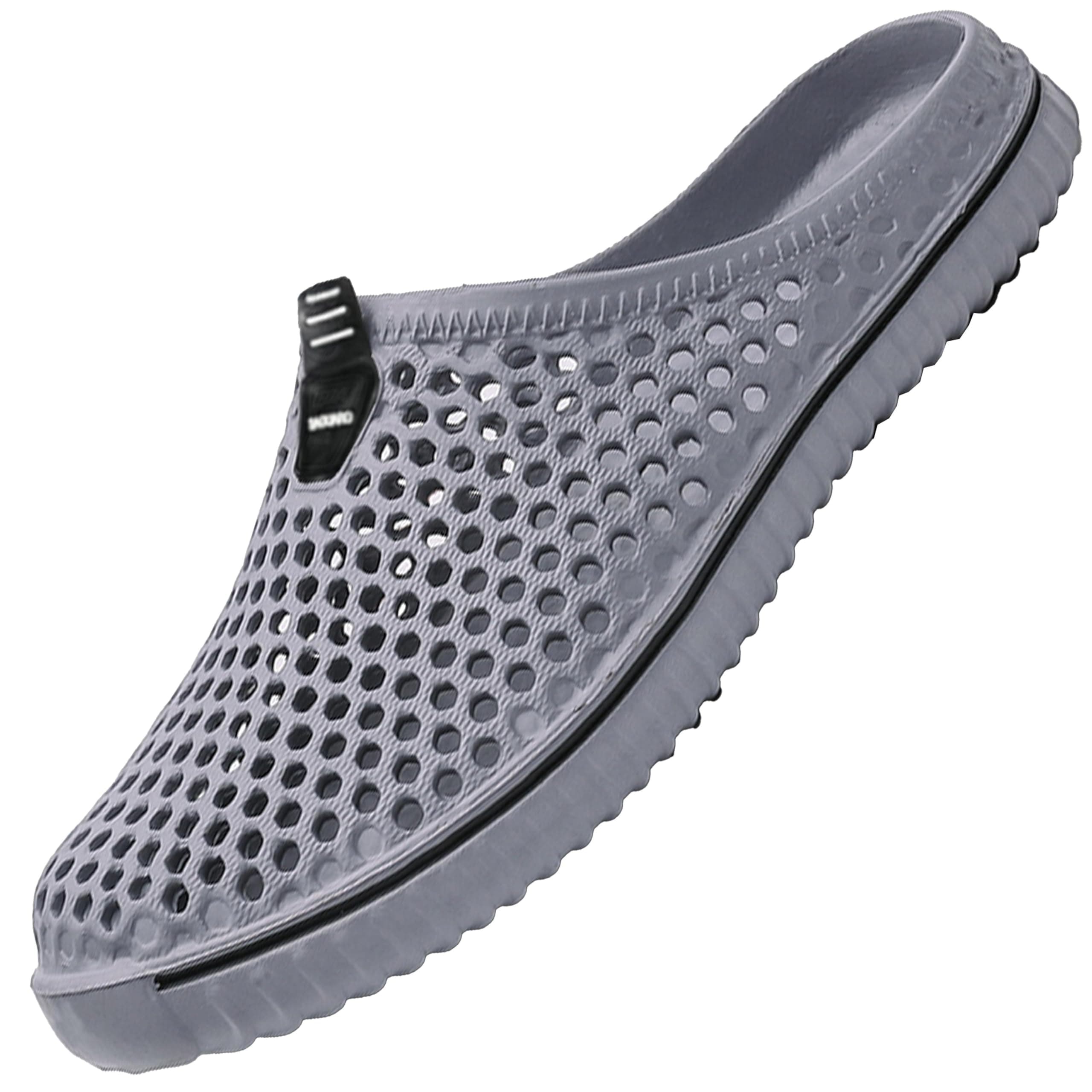 SAGUARO Clogs Hausschuhe Herren Damen Sommer Hohl Latschen Atmungsaktiv Gartenschuhe Badeschuhe Strand Pantoffeln Aqua Slippers Gr.36-45 43 EU Grau Angebot bei HelloDeals