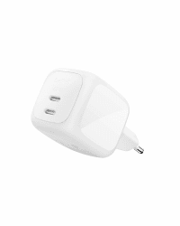 Belkin SmartProtect 2-Port USB C Ladegerät, 67W, GaN-Ladegerät, 2X USB-C, Schnellladen für Geräte wie MacBook, iPhone 17, iPad Pro, Chromebook, Galaxy S25 Ultra, Pixel 10, USB Adapter – Weiß 67W Standalone Angebot bei HelloDeals