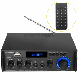 PROZOR Audio Power Stereo Verstärker Bluetooth 5.0 Verstärker HiFi Stereo Amplifier mit 2 Kanal, Bass Treble Tuner, Fernbedienung Digital Endstufe Mini Audio Verstärker für PC Heimkino 50Wx2 12V 50W+50W Angebot bei HelloDeals