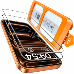 TOCOL für iPhone 17 Pro für Panzerglas 6,3 Zoll, Full Screen Automatische Installation 9H Folie Stoßfest Kratzfest Anti-Fingerabdruck Anti-Bläschen, Kompatibel mit Hülle, 2 Stück iPhone 17 Pro Schutzglas Angebot bei HelloDeals