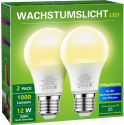 Briignite Die Glühbirne leuchtet. Eine Pflanzenlampe Pflanzen Lampe Wachstumslampe mit vollem Spektrum Pflanzenlampe E27 Sockel, 12W Wachstumslampe, Wachstumslicht für Zimmerpflanzen A19 Angebot bei HelloDeals
