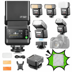Godox iT32 TTL Kamera Blitz für Fuji mit Kabellosem X5-F Funktrigger, 2.4G HSS 1/8000s Blitzgerät, Kompatibel mit X100VI X-E5 XT5 X100V XS20 XS10 XT30II X100VI XM5 GFX50S GFX50R X-T4 X-T3 GFX100RF for Fujifilm Angebot bei HelloDeals