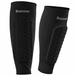 BOSONER Schienbeinschoner Kinder Fussball Atmungsaktiv: rutschfest Schienbeinschoner Fußball Herren Mini für Jungen Mädchen Junge Spieler Fußballspiele Schwarz1 M Angebot bei HelloDeals