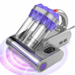 Dzaki Milbensauger, Milbenstaubsauger mit UV-Licht & Heißluft für Matratzen, 16Kpa Saugkraft/99,9% Allergen-Entfernung/550W Doppeltasse Handstaubsauger für Matratzen, Sofa, Teppiche, Kinderbett Light Purple Angebot bei HelloDeals