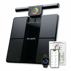 Körperanalyse-Waage – Smart Körperfettwaage mit 58 Gesundheitsmetriken, 8-Elektroden-Technologie, hochpräzise Messung, kostenlose App ohne Abo, Multi-User, Bluetooth & Reportfunktion Angebot bei HelloDeals