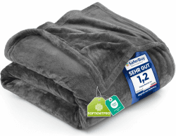 Utopia Bedding Kuscheldecke flauschig Fleecedecke [228x228 cm, Grau] leichte, Warm Winter Decke, Weich und atmungsaktive Decke für Bett Sofa und Couch Grau 228x228 cm Angebot bei HelloDeals
