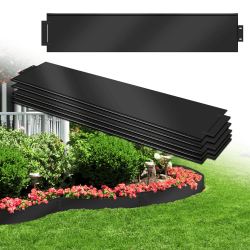 Aufun Rasenkante Metall 20 m x 15 cm Verzinkt Beetumrandung Beeteinfassung Mähkante Palisade 20 Stücke 100 cm x 15 cm (L x H) Rasenkante Verzinkt-Schwarz 20 m x 15 cm Schwarz Angebot bei HelloDeals