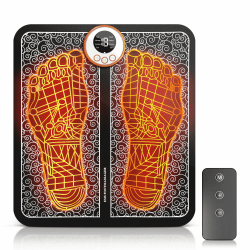 EMS Fußmassagegerät, Elektrisches Fussmassagegerät mit 8 Massagemodi und 19 Intensitätsstufen, Klappbarem und Tragbarem Design, Fördert die Durchblutung und Lindert Muskelschmerzen USB Orange Angebot bei HelloDeals