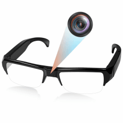 Mini Kamera Brille, Brillen Action Kamera, 1080O HD Kleine Sportkamera Action Cam Tragbare Actionkamera Mikro Videokamera Foto/Video Aufnahmen für Outdoor Aktivitäten Radfahren, Wandern Angebot bei HelloDeals
