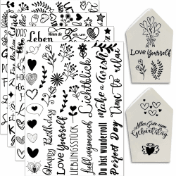 Hongma Rub On Sticker ca.A5 19x14cm-Großformat Transfers 4PCS Sprüche für Raysin für Keraflott Möbel Glas Holz DIY Deko Rub On Folie Rubons Aufkleber Alltag Angebot bei HelloDeals