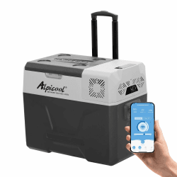 Alpicool CX40 40L Kompressor Kühlbox 12V tragbarer Kühlschrank elektrische Gefrierbox klein Gefrierschrank für Auto Camping, LKW, Boot und Steckdose mit USB-Anschluss, Teleskopstange Rad 40L(Standard) Angebot bei HelloDeals