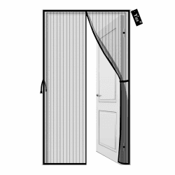 YRH Fliegengitter Tür Magnet -95x210 cm, Insektenschutz Balkontür, Neues Design mit seitlichen Schnallen, strapazierfähiges Netz, schwarz Schwarz 95x210 cm Angebot bei HelloDeals