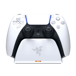 Razer Schnellladestation - Schnellladestation für PS5 Wireless-Controller (Schnellladung , Gebogenes Schalen-Design Einhändige Bedienung, Aufladen per USB) Weiß Universal Quick Charging Stand for PlayStation 5 Weiß Angebot bei HelloDeals