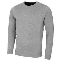 Calvin Klein Herren 2026 Golfpullover Rundhals Weich Leicht Atmungsaktiv L Grau Marl Angebot bei HelloDeals