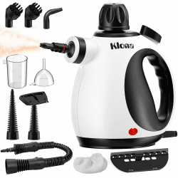 KLONA Handdampfreiniger, Dampfreiniger für Zuhause, Mehrzweck-Dampfreiniger mit 10 Zubehörteilen für Teppiche, Vorhänge, Sofas, Küche, Badezimmer und mehr. Elfenbein Weiß Angebot bei HelloDeals