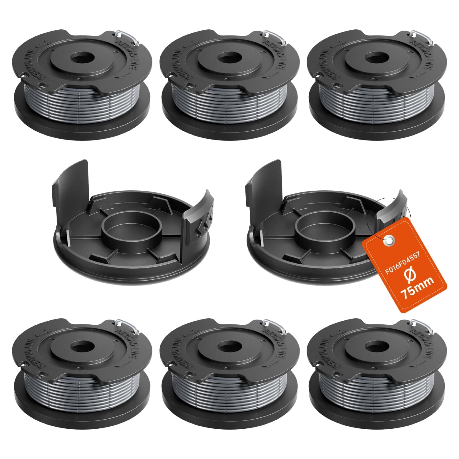 Ersatzfadenspule Für Bosch Rasentrimmer Akku EasyGrassCut 23/26/18/18-230/18-260/18-26, 6x Fadenspulen F016800569 2x Trimmerkappen F016F04557 (Nylon-Trimmerfaden Ø1.65mm Länge 4.9m) 6*f016800569+2*f016f04557 Angebot bei HelloDeals