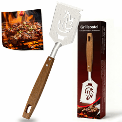 7-in-1 Grillspachtel mit Holzgriff, Multifunktion Grillwerkzeug für BBQ & Camping, Funktionen des Grillwerkzeug-Sets, Kreativer Grillwender, Grillen Geschenke für Männer, Vatertagsgeschenk Angebot bei HelloDeals