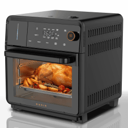 OUNIN 18L Vielseitig Airfryer Backofen, 11-in-1-Heißluftfritteuse, Zweizonen-Kochung, Minibackofen mit 360° Heißluftzirkulation, 1800W, Geeignet für Heißluftgaren, Backen, Dampfgaren & Mehr Gararten Angebot bei HelloDeals