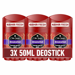 Old Spice Rockstar Deostick, 3x50ml, 24/7 Frischhh bei Täglicher Anwendung, Langanhaltender Duft in Parfumqualität, Schützt vor Gerüchen, Ohne Aluminiumsalze Angebot bei HelloDeals