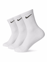 NIKE Herren Unisex U Nk Everyday Ltwt Crew 3pr Crew-trainingssocken (3 Paar) (3er Pack) M Weiß / Schwarz Angebot bei HelloDeals