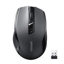 UGREEN 2.4G Maus kabellos mit 4000 DPI, Ergonomisches Design, Wireless Mouse mit USB Empfänger, 18 Monate Akkulaufzeit, funkmaus kompatibel mit Laptop Computer Windows macOS Linux (Schwarz) Schwarz USB Angebot bei HelloDeals