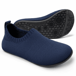 Sosenfer Hausschuhe Kinder Junge und Mädchen, Barfuß Kinderhausschuhe, Rutschfeste & Atmungsaktiv Unisex turnschläppchen 1218 Dunk Blau 27 EU Angebot bei HelloDeals
