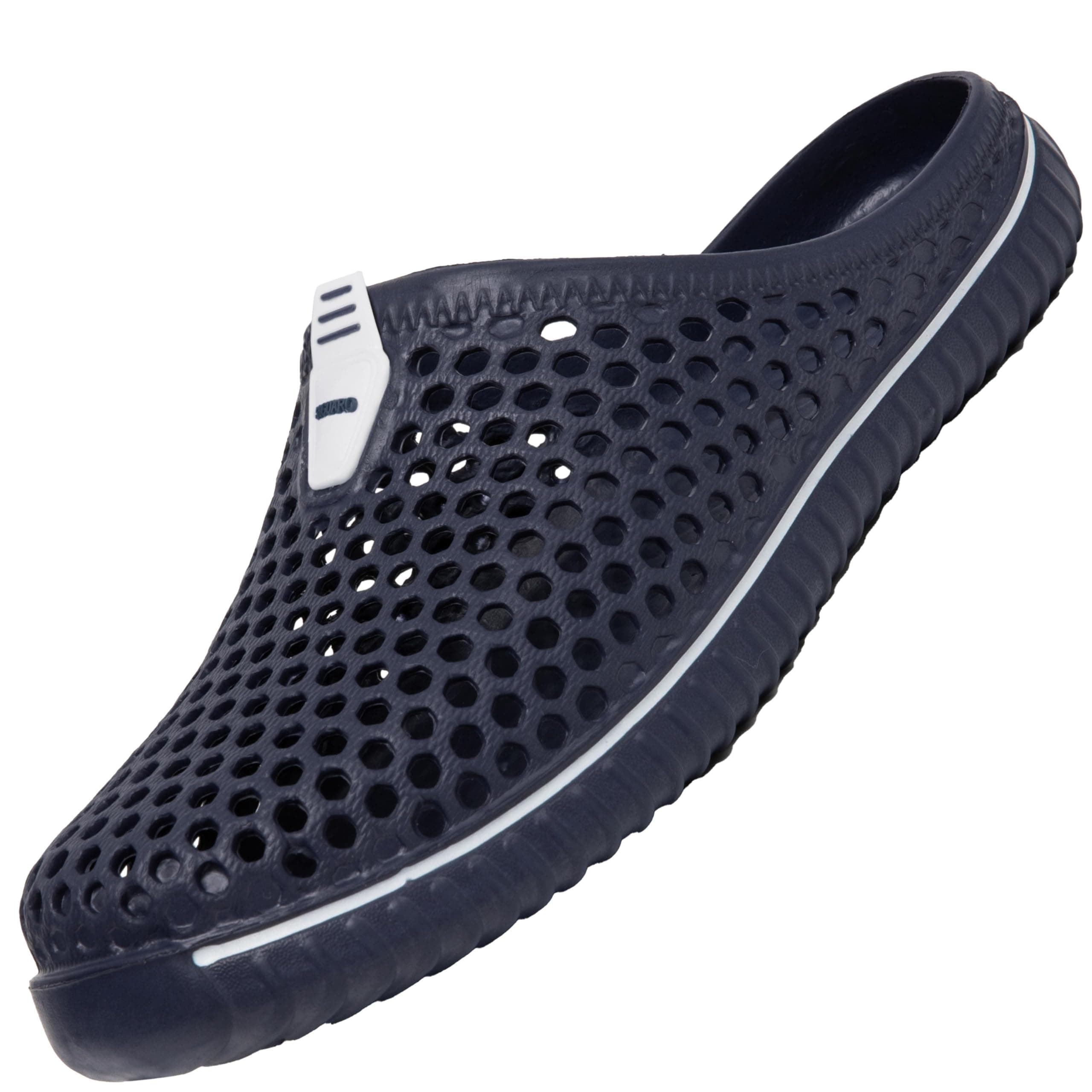 SAGUARO Clogs Hausschuhe Herren Damen Sommer Hohl Latschen Atmungsaktiv Gartenschuhe Badeschuhe Strand Pantoffeln Aqua Slippers Gr.36-45 42 EU Navy Angebot bei HelloDeals