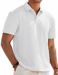 Elegancity Herren Poloshirts Kurzarm Einfarbig Strick Sommer Golf Shirt Freizeit T Shirts Regular Fit Urlaub Polohemd S-3XL Weiß S Angebot bei HelloDeals