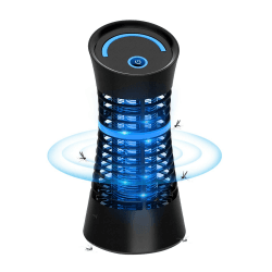 Elektrischer Insektenvernichter 1000V 4W mit UV-Licht Mückenlampe & Reinigungsbürste - Effektiver Mücken- und Fliegenschutz für Innenbereich: Schlafzimmer, Küche Schwarz Angebot bei HelloDeals